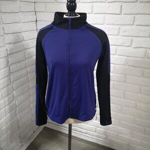 Nevada Ladies Size Large Fleece Lined Full Zip Purple & Black Athletic Jacket